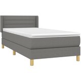  s oprugama i madracem tamnosivi 90x200 cm od tkanine | shoptok.hr