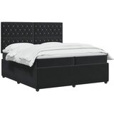  Boxspring krevet s madracem Crna 200 x 200 cm Baršun | shoptok.hr