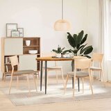 vidaXL Mizna plošča svetlo rjava 120x60x4 cm trdna hrastovina ovalna | Shoptok.si