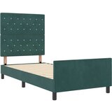 vidaXL Postelja Dark Green 90x190 cm Žamet, (22049109) | Shoptok.si