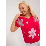 Fashion Hunters Red Plus Size Short Sleeve Blouse