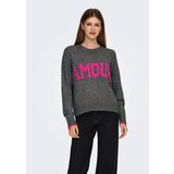 Only Pulover 'ONLNEW AMOUR' siva melange / fuksija | shoptok.hr