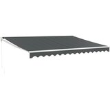 Tenda na uvlačenje antracit 4 x 3 m od tkanine i aluminija | shoptok.hr