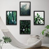 Wallity dekorativna slika u okviru (4 komada) green cactus set Cene
