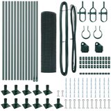 vidaXL Varjena žičnata ograda z 13 Flanged Posts Zelena 0.4x25 m Jeklo | Shoptok.si