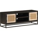 The Living Store TV omarica črna 110x30x40 cm trden mangov les in železo - TV Omarica, (21657008) Cene