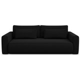 Makamii Crna baršunasti sklopiva/s prostorom za odlaganje sofa 238 cm Kapua – Cijene