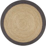 Ručno rađeni tepih od jute s tamnosivim rubom 90 cm | shoptok.hr