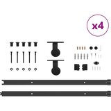 vidaXL Pribor za klizna vrata 213,5 cm čelični crni | shoptok.hr