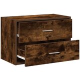 vidaXL Omara z 2 predaloma dimljeni hrast 60x31x40 cm inž. les | Shoptok.si