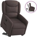  Naslonjač na podizanje tamnosmeđi od tkanine | shoptok.hr