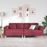  Kauč za dnevni boravak 3 pcs Vinska crvena 250 x 188 x 76 cm | shoptok.hr