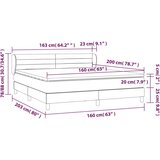 vidaXL Box spring postelja z vzmetnico črna 160x200 cm blago | Shoptok.si