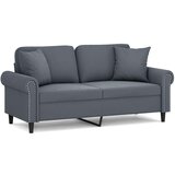 Maison Chic kavč - Sofa - Kanape dvosed z okrasnimi blazinami temno siv 140 cm žamet, (21727767) Cene