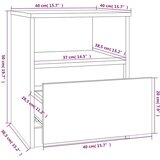 vidaXL Noćni ormarić boja hrasta sonome 40x40x50 cm konstruirano drvo | shoptok.hr