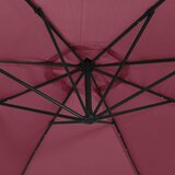  Konzolni vrtni suncobran s LED svjetlima 350 cm bordo | shoptok.hr