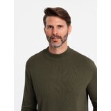 Ombre Men's knitted half turtleneck with viscose - mustard | shoptok.hr