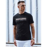 DStreet Koszulka męska z nadrukiem czarna | Shoptok.si