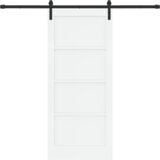 vidaXL Klizna Vrata s Hardverom Bijela 86x198.5 cm Čvrsto Drvo Bor | shoptok.hr