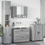vidaXL Set namještaja za kupaonicu s ladicama 4 pcs Sivi hrast sonoma | shoptok.hr
