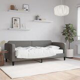 The Living Store Dnevna postelja z vzmetnico temno siva 80x200 cm blago - Dnevna Postelja Z Vzmetnico, (21508588) Cene