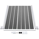 vidaXL WPC ograjni panel 1 kvadraten + 1 poševni 273x186 cm sivi | Shoptok.si