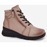 VINCEZA Leather Women's Platform Ankle Boots Insulated | Shoptok.si