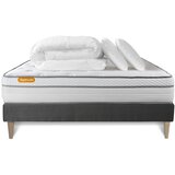 Septnuits Celoten paket za posteljo - Vzmetnica 140x200 cm + Vzmetni okvir z letvami (komplet) + 2 vzglavnika + Prevleka - Memo Luxe, (21614282) | Shoptok.si