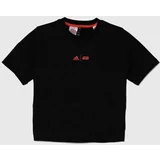 Adidas Otroška kratka majica J SW ZNE T črna barva, IV9637