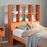 vidaXL Vzglavje s predelki voščeno rjavo 100 cm trdna borovina | Shoptok.si