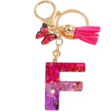 IZMAEL Obesek Abeceda - F / Roza / Metulj | Shoptok.si