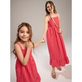 Sinsay Pamukna midi haljina s naramenicama i prugama | shoptok.hr