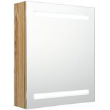  LED kupaonski ormarić s ogledalom boja hrasta 50 x 14 x 60 cm | shoptok.hr