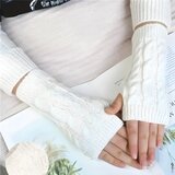 Rukavice bez prstiju - Bijela KP30378 | shoptok.hr