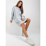 Fashion Hunters Gray long oversize hoodie Cene