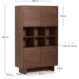 Kave Home Temno rjava omarica v orehovem dekorju 100x163x40 cm Norlen – | Shoptok.si