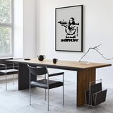  Slika - Contrast Duel (1-part) - Banksy on Mural with Mona Lisa 80x120 U crnom drvenom okviru | shoptok.hr
