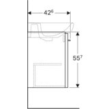 Geberit Selnova Ormarić za umivaonik sa jednim vratima beli sjaj 493 cm 500.179.01.1 | ePonuda.com