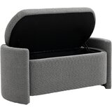 HOMCOM sedežna klop s shrambo poliester, evkaliptus les 105D x 44Š x 45,5V cm Siv, (5000242483) Cene