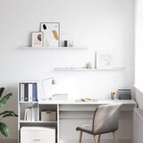  Polica na zidu s policom 2 pcs Bijeli mramor 115 x 9 x 3 cm | shoptok.hr