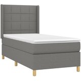  Krevet box spring s madracem LED tamnosivi 80 x 200 cm tkanina | shoptok.hr