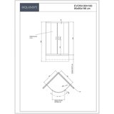 AQUAART tuš kabina evora 80H160 polukružna s kadom 80x80x197 cm | shoptok.hr