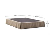 Kave Home Smeđe-sivi tapecirani bračni krevet 160x200 cm Jaira – | shoptok.hr