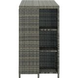 Barska miza s stojalom za shranjevanje siva 120x60x110 cm | Shoptok.si