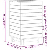  Košara za rublje 44x44x76 cm od masivne borovine | shoptok.hr