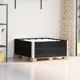  Okviri za palete 2 kom crni 100x100 cm od masivne borovine | shoptok.hr