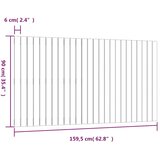  Zidno uzglavlje 159,5x3x90 cm od masivne borovine | shoptok.hr