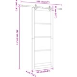  Klizna Vrata sa Setom Opreme 93x232 cm od Masivnog Drva Bora | shoptok.hr