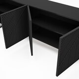 Marckeric Črna komoda 201x80x40 cm Peta – | Shoptok.si