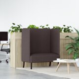  Sofa z visokim naslonom Temno rjava 109x56x121 cm Tkanina, (22094470) Cene